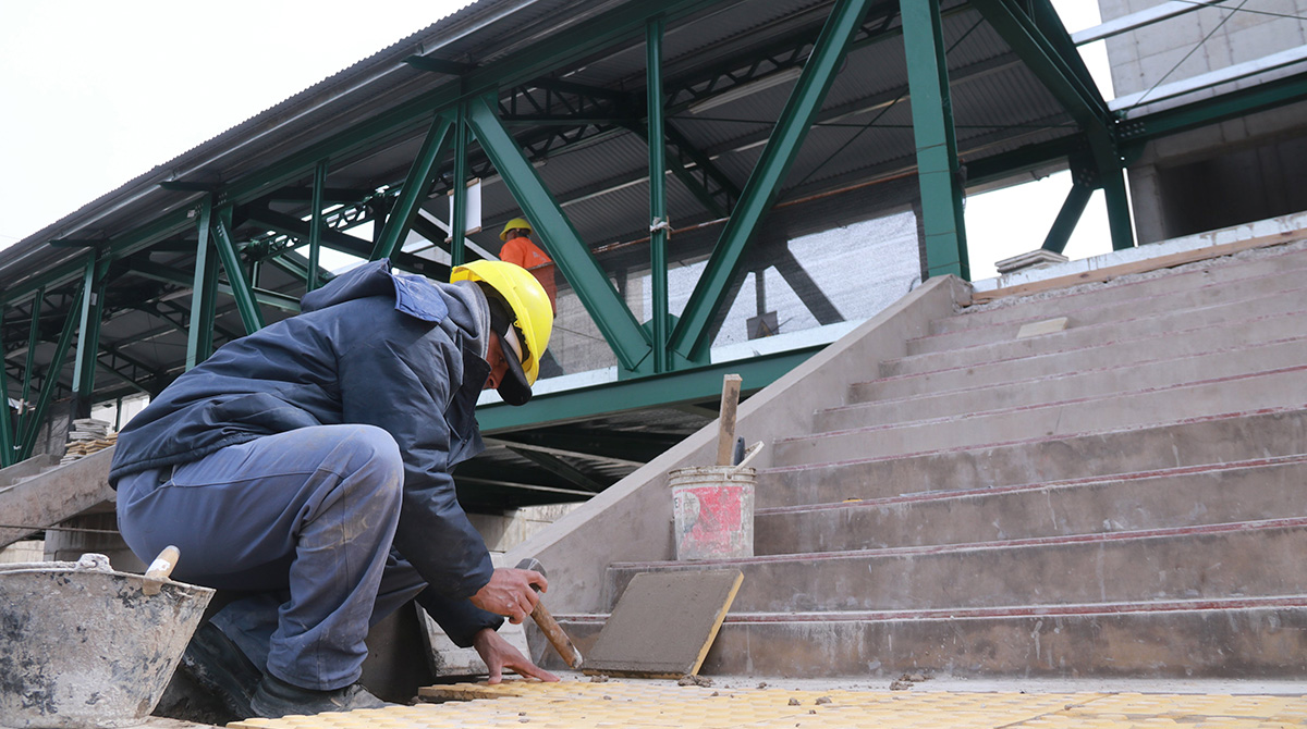 Puente Peatonal en Alto Nivel Estación FFCC